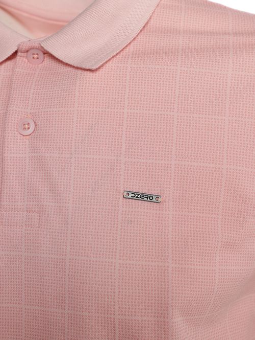 Polo Piquet Xadrez Manga Curta  Masculina ROSE