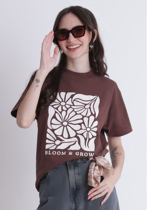 Camiseta manga curta estampada