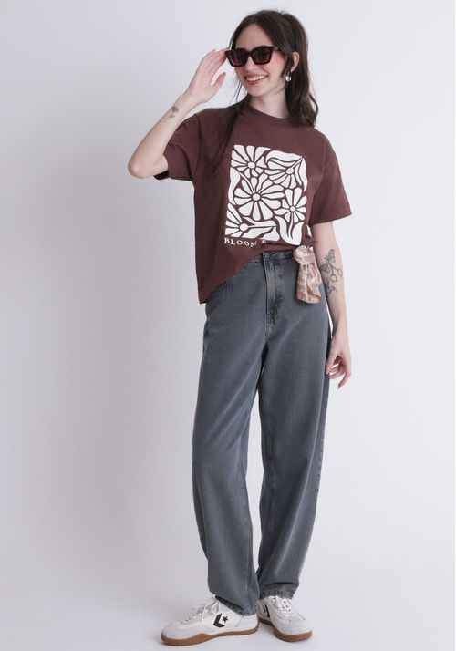 Camiseta manga curta estampada