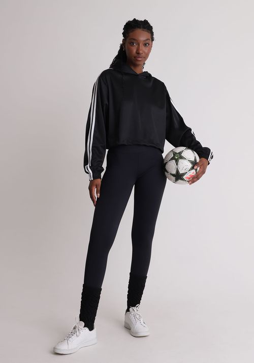 Moletom Cropped Amplo com Cava Deslocada