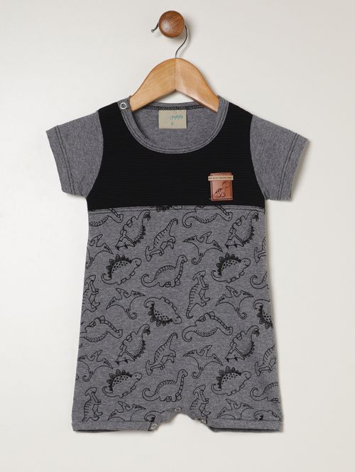 Macacão Estampado Infantil Para Bebê - MESCLA