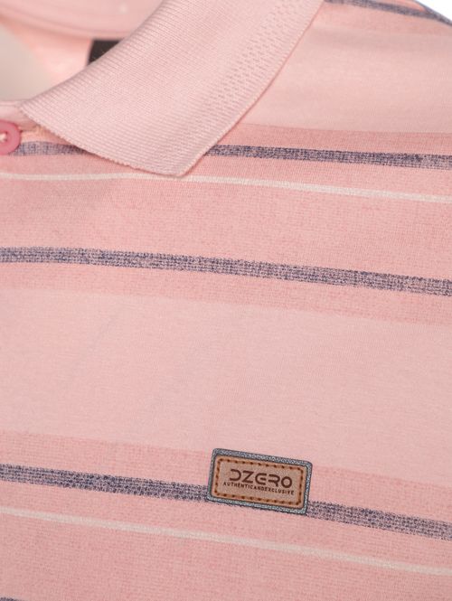 Polo Listrada Manga Curta Masculina ROSE