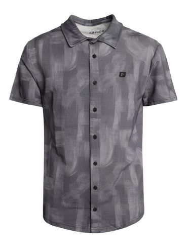 Camisa Estampada Manga Curta Masculina CINZA