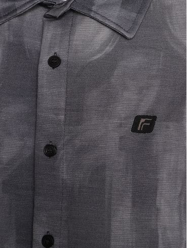 Camisa Estampada Manga Curta Masculina CINZA