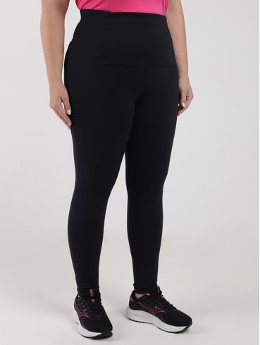 Calça Legging Modeladora Plus Size Feminina PRETO