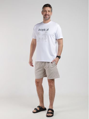 Camiseta Algodão Peruano Eletrón Masculina BRANCO