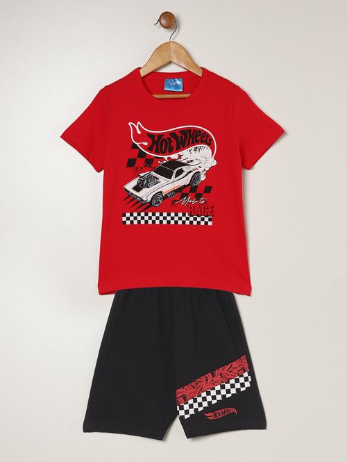 Conjunto Curto Infantil Para Menino - VERMELHO