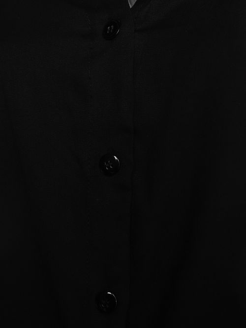 Camisa Viscose Manga Dobrada Feminina PRETO