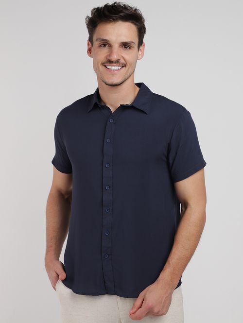 Camisa Manga Curta Masculina MARINHO