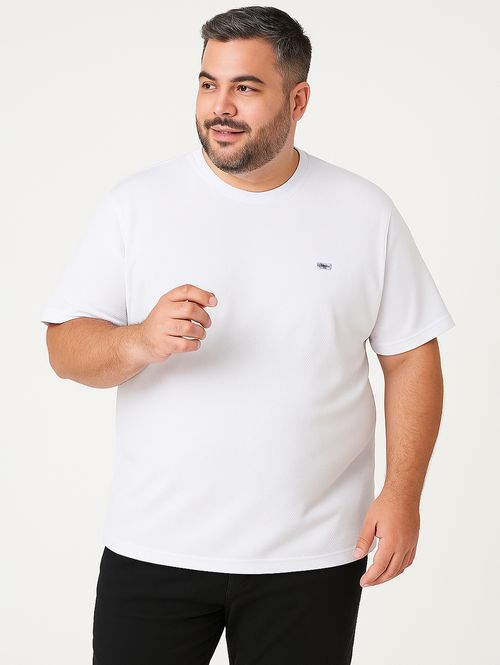 Camiseta Manga Curta Plus Size Masculina BRANCO