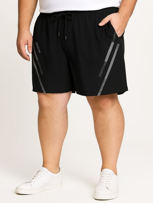 Bermuda Estampada Plus Size Masculina PRETO