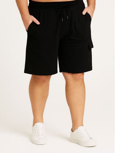 Bermuda Cargo Plus Size Masculina PRETO