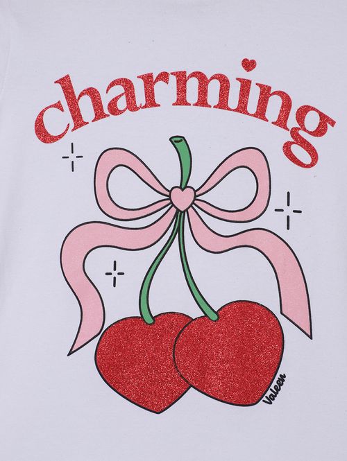 Blusa Cotton Brilhoso Juvenil Para Menina - BRANCO