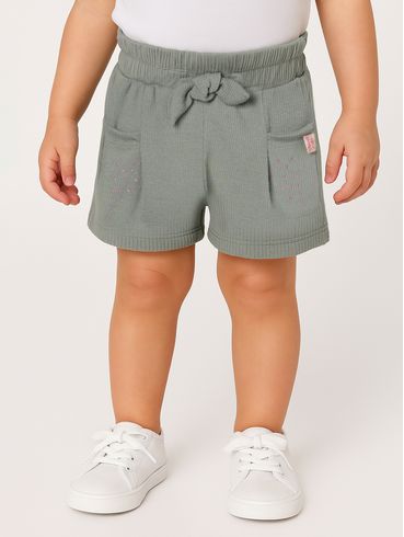 Short Clochard Infantil Para Bebê - VERDE CLARO