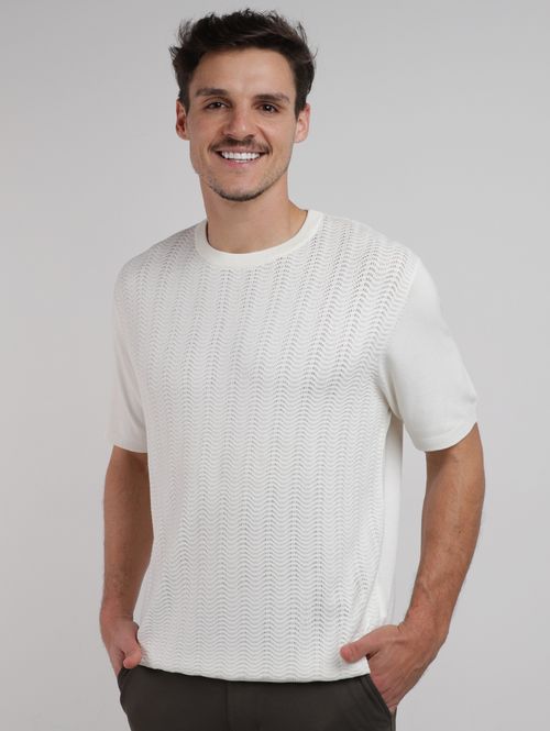 Camiseta Tricot Masculina OFF WHITE