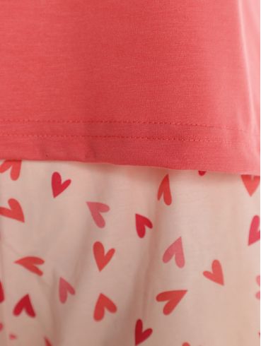 Pijama Curto Estampado Feminino CORAL