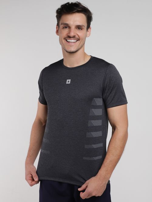 Camiseta Esportiva Dry Estampada Masculina GRAFITE