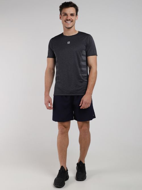 Camiseta Esportiva Dry Estampada Masculina GRAFITE