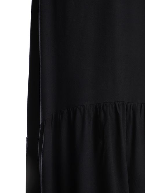 Saia Malha Crepe Midi Feminina PRETO