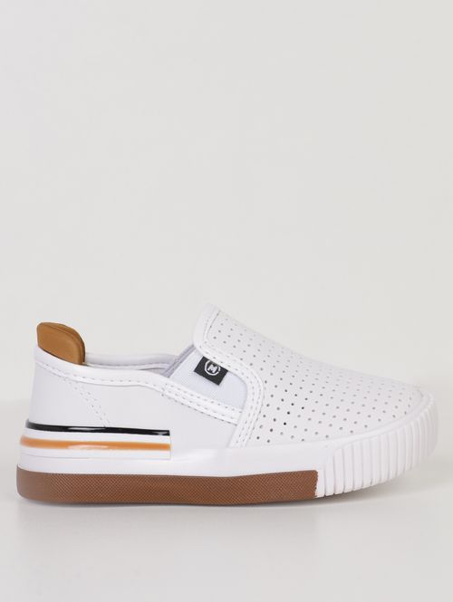 Sapatênis Molekinho Infantil Para Menino - BRANCO/CARAMELO