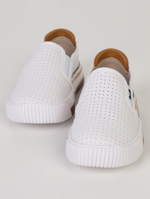 Sapatênis Molekinho Infantil Para Menino - BRANCO/CARAMELO