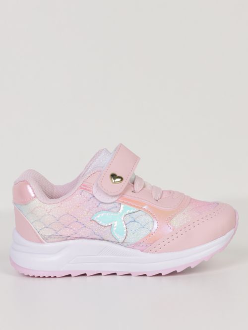 Tênis Sereia Infantil Para Menina - ROSA/BRANCO