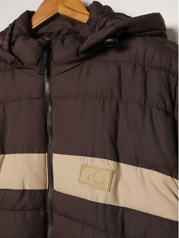 Jaqueta Puffer Gangster Plus Size Masculina MARROM