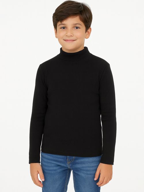 Blusão Tricot Juvenil Para Menino - Preto