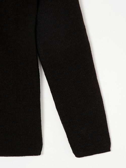 Blusão Tricot Juvenil Para Menino - Preto