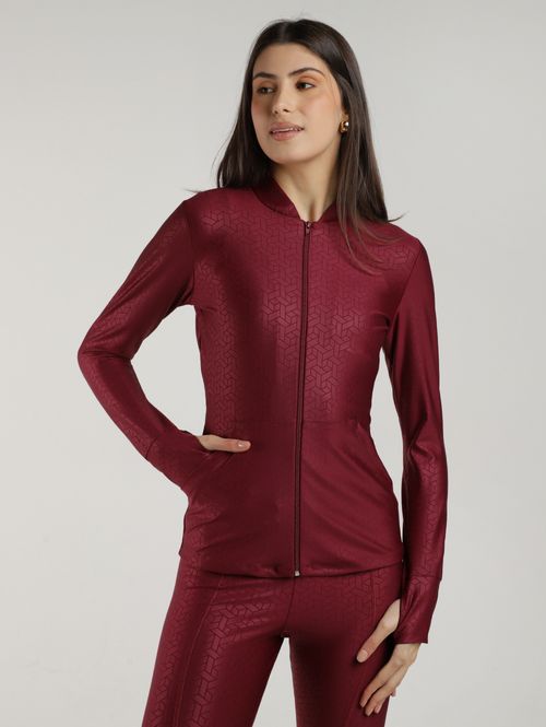 Jaqueta Cirrê Vels Feminina BORDO