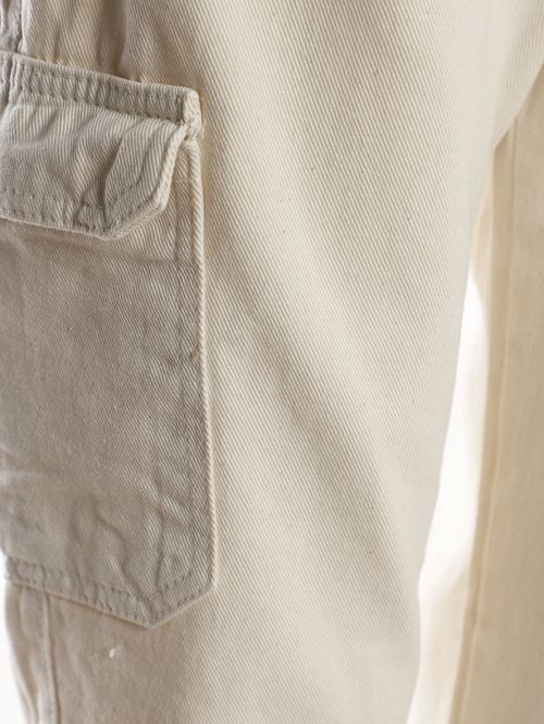 Calça Sarja Clochard Cargo Feminina NATURAL
