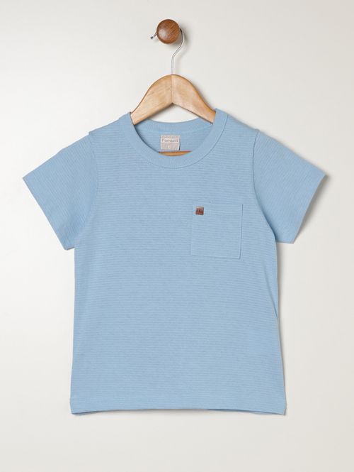 Camiseta Manga Curta Infantil Para Menino - AZUL