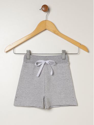 Short Moletinho Infantil Para Menina - MESCLA