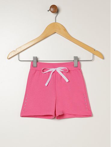 Short Moletinho Infantil Para Menina - PINK