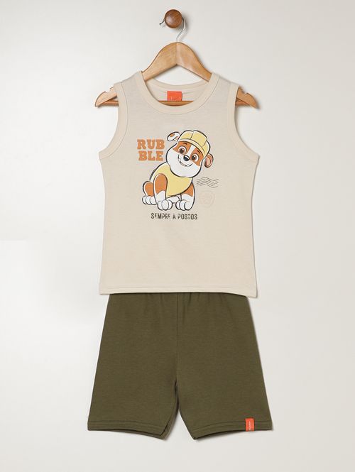 Conjunto Patrulha Canina Infantil Para Menino - BEGE