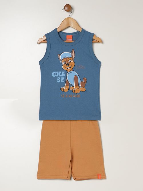 Conjunto Patrulha Canina Infantil Para Menino - AZUL