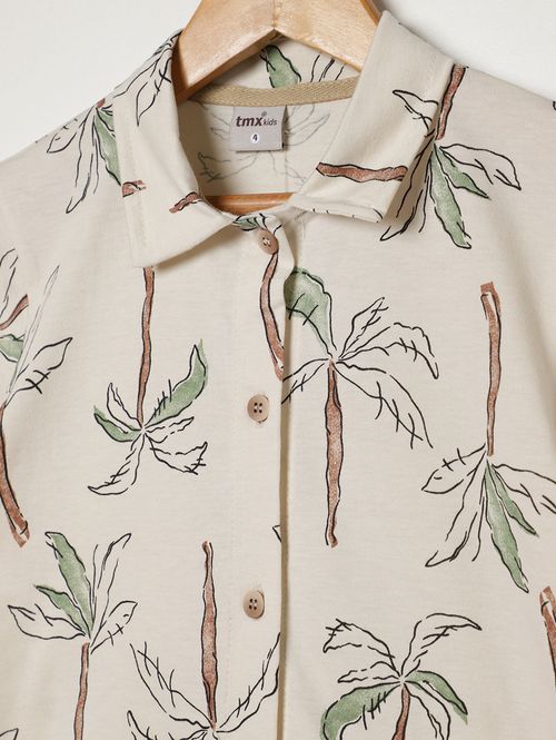 Camisa Manga Curta Infantil Para Menino - VERDE