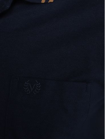 Polo Manga Curta Vilejack Masculina MARINHO