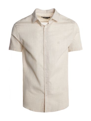 Camisa Comfort Verano Chambray Eletrón Masculina BEGE