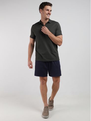 Polo Piquet Manga Curta Masculina VERDE