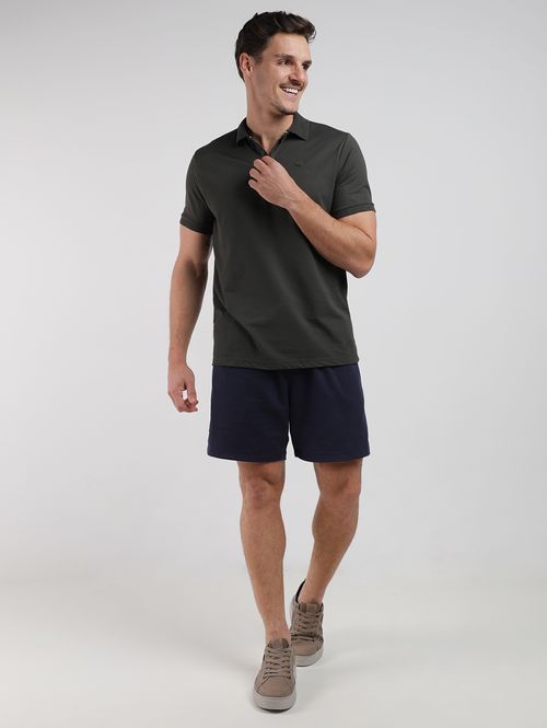 Polo Piquet Manga Curta Masculina VERDE
