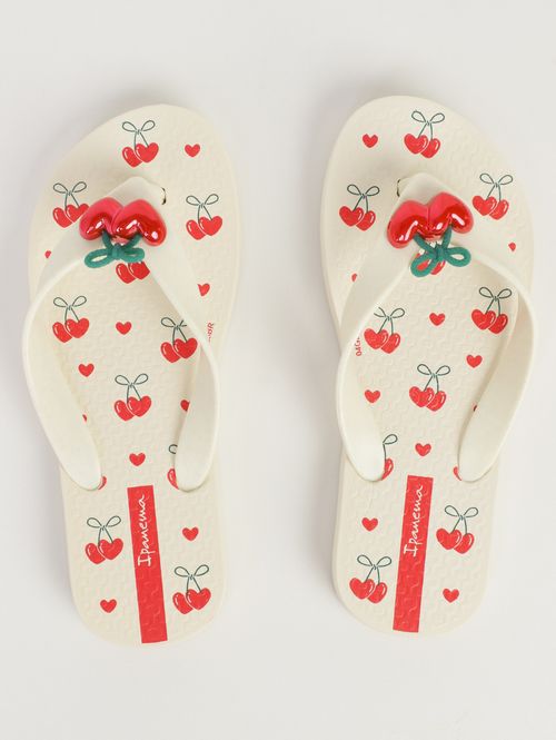 Chinelo Ipanema Infantil Para Menina- BEGE/VERMELHO