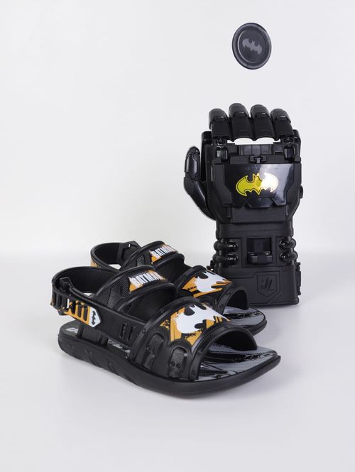 Sandália Batman Grendene Juvenil Para Menino - PRETO
