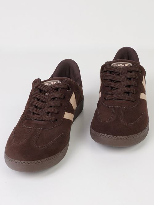 Tênis Casual Camurça Quiz Feminino MARROM