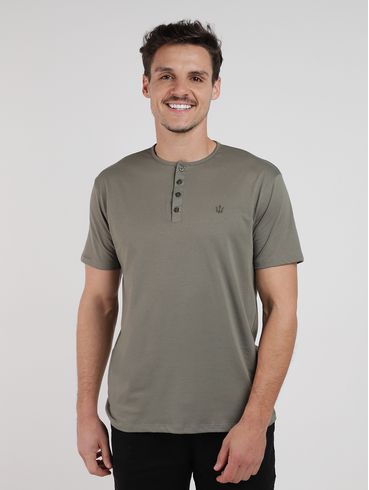 Camiseta Piquet Manga Curta Masculina VERDE