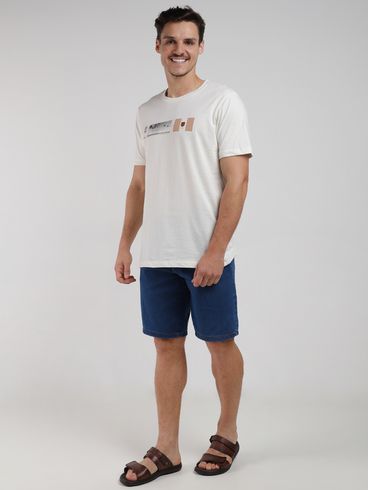 Camiseta Manga Curta No Stress Masculina OFF WHITE