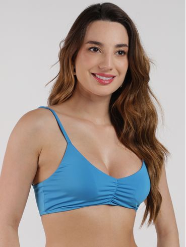 Biquíni Top Com Bojo Removível Feminino AZUL