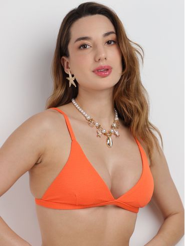 Biquíni Top Cortininha Feminino LARANJA