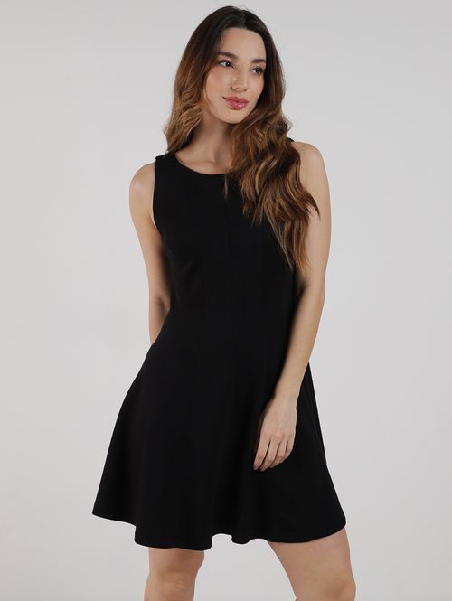 Vestido Mini Franzido Eagle Rock Feminino PRETO