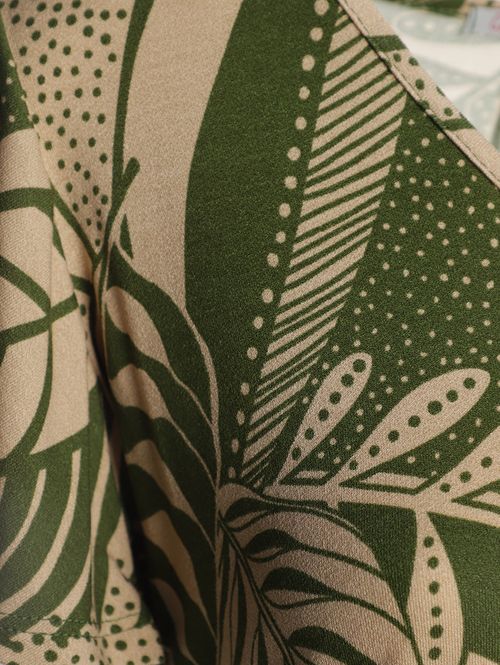 Blusa Malha Marrocos Manga Godê Feminina VERDE